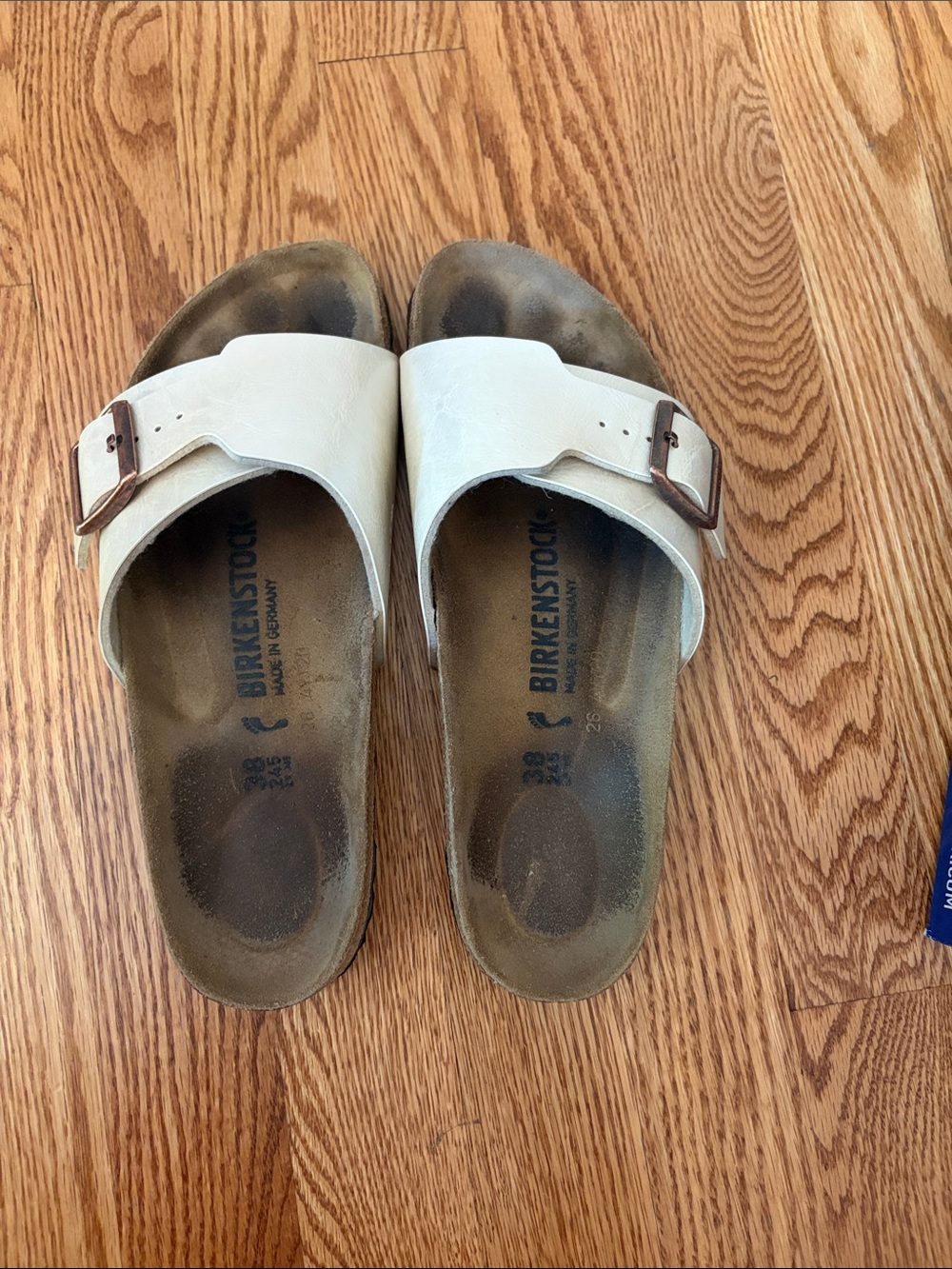 Birkenstock Catalina Pearl White Slide Sandals